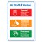Signmission Safety Sign, OSHA Notice, 3.5" Height, 5" Width, All Staff & Visitors, 10PK OS-NS-D-35-25565-10PK - alternate 1